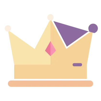 Cartoon Crown Embellished with Jewels
