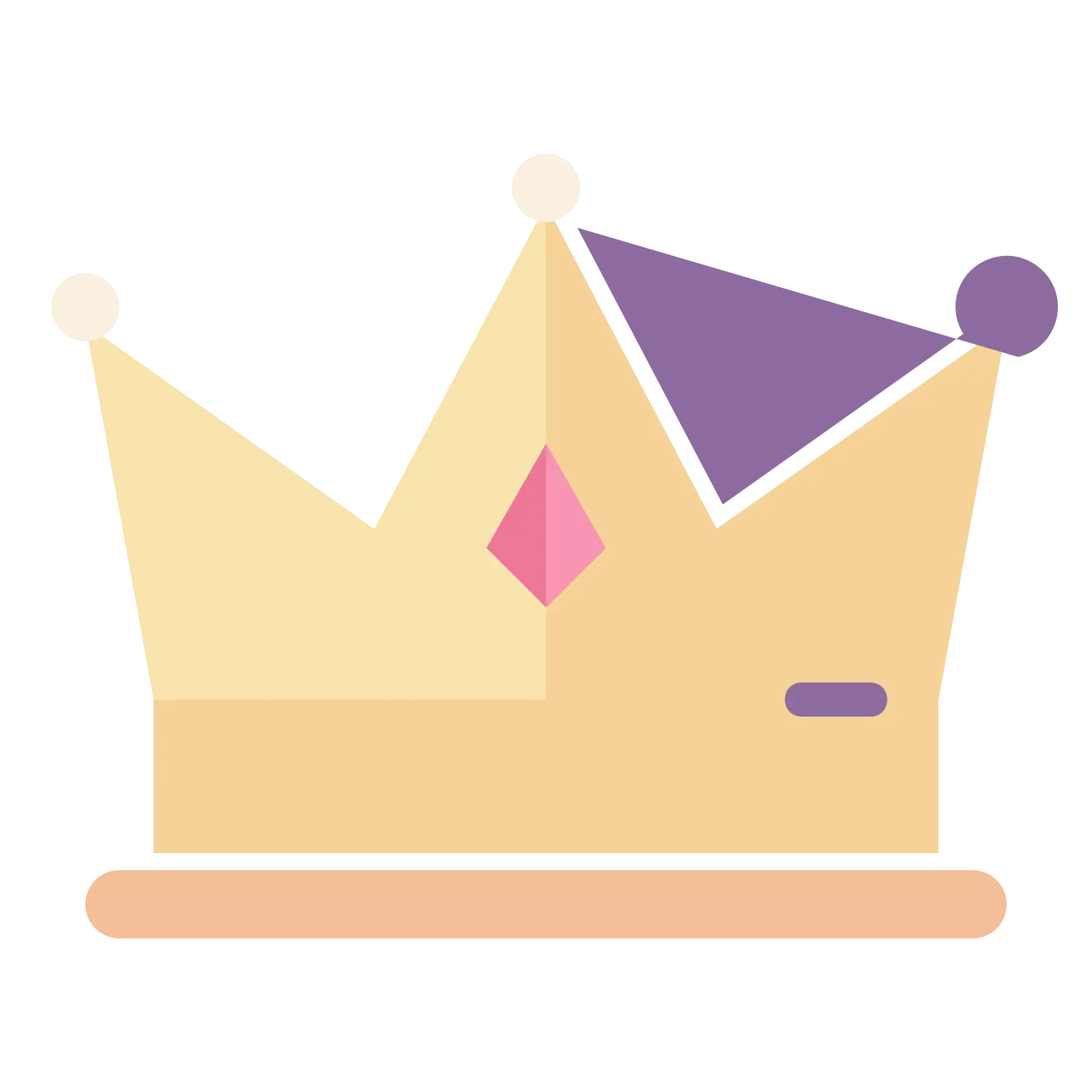 Cartoon Crown Embellished with Jewels