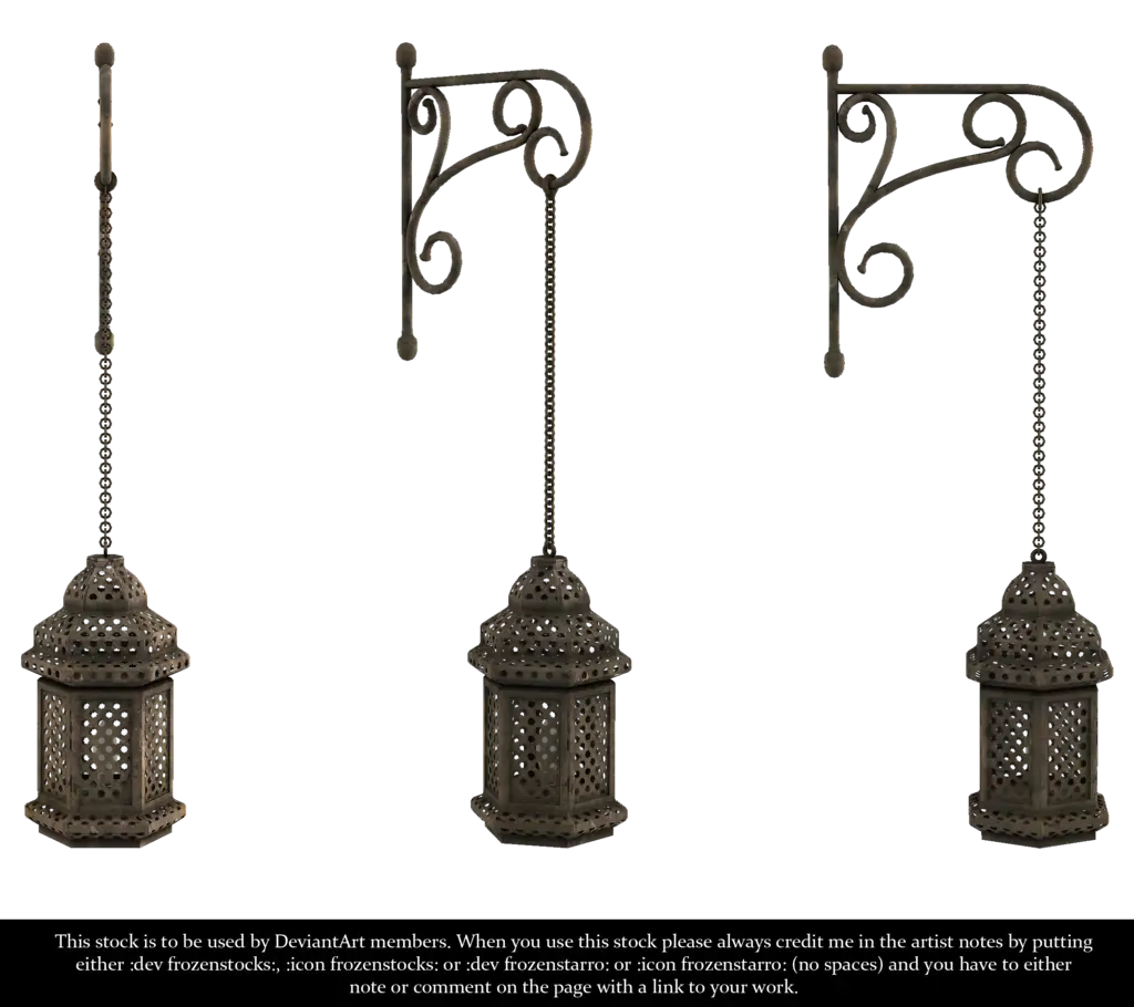 Set of Hanging Decorative Lanterns