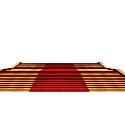 Luxurious Red Carpet on Stairs