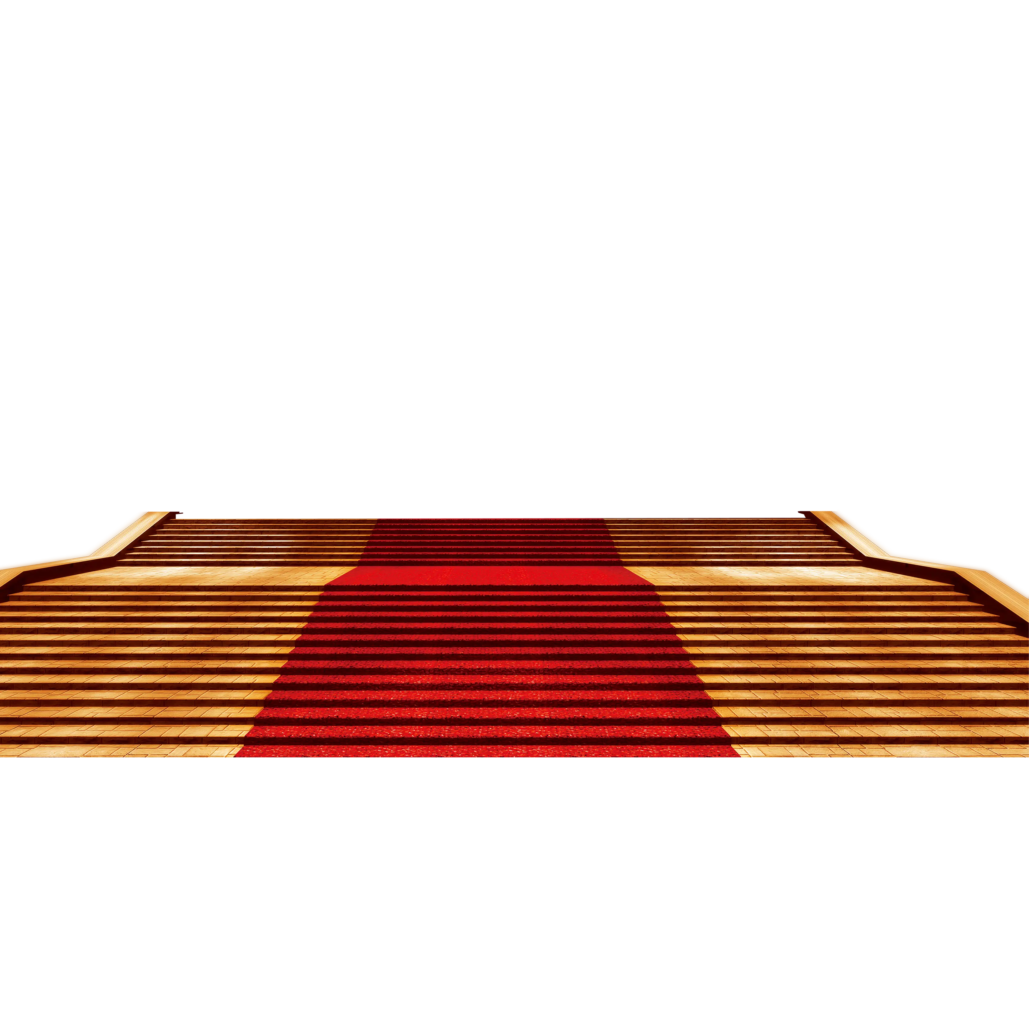 Luxurious Red Carpet on Stairs