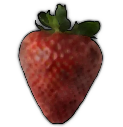 Blurred Strawberry Illustration with Soft Focus