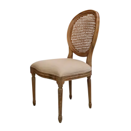Classic Wooden Chair with Cushioned Seat