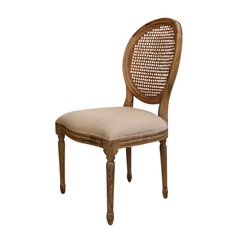 Classic Wooden Chair with Cushioned Seat