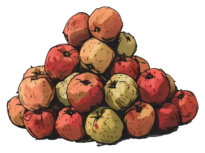 Abundant Pile of Fresh Apples