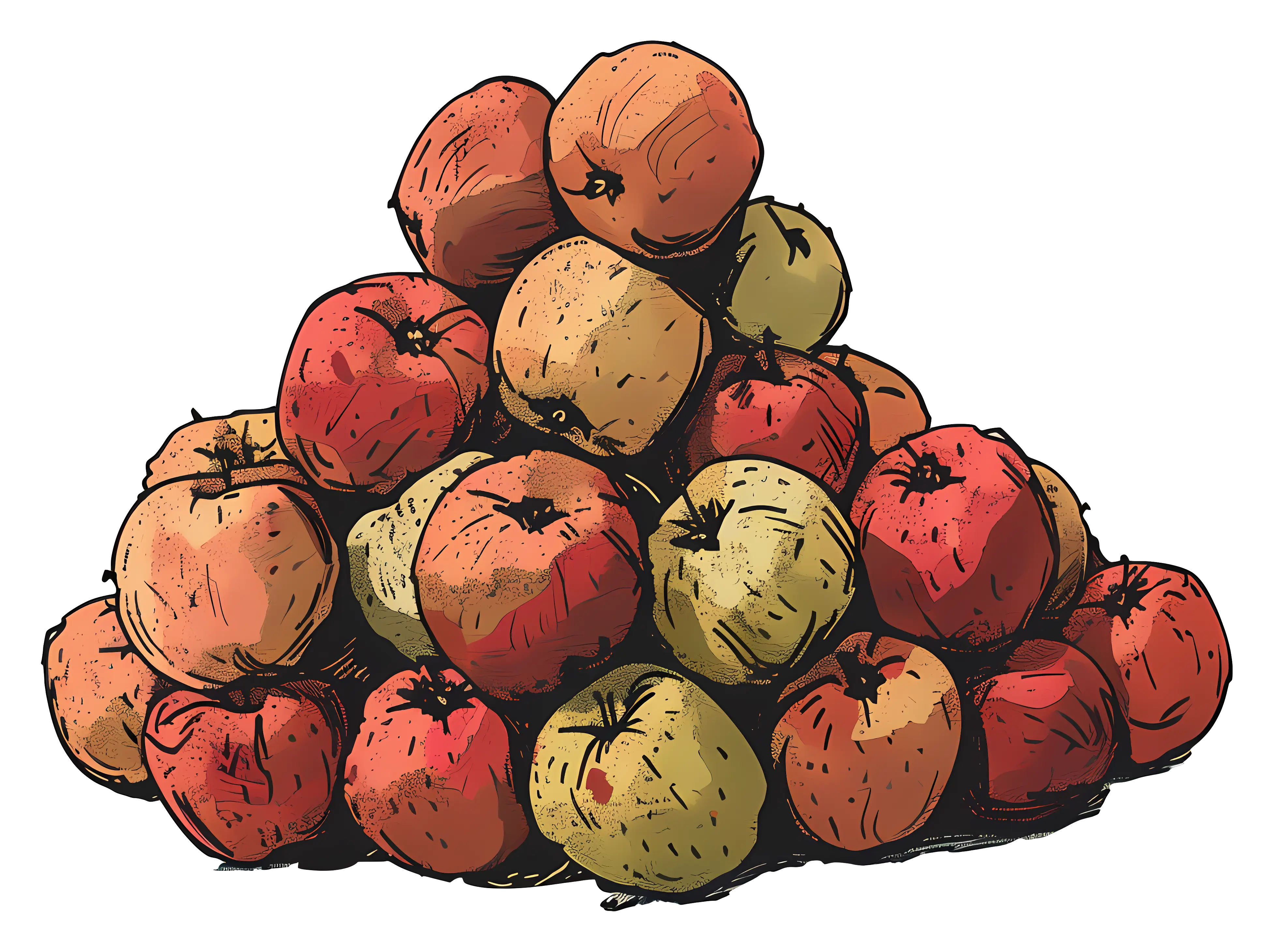 Abundant Pile of Fresh Apples