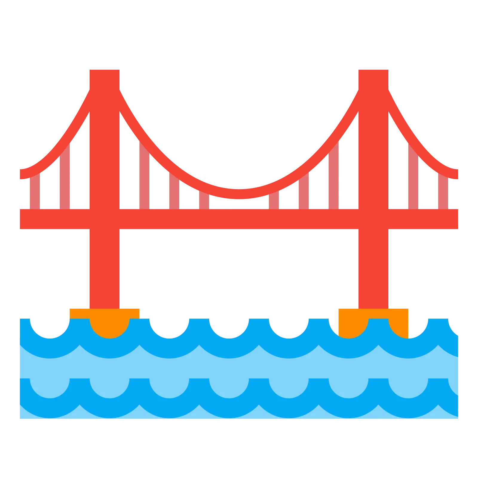Red Bridge Over Blue Water