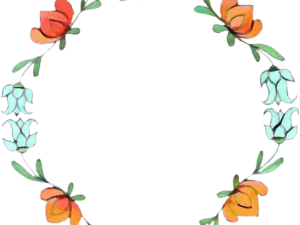 Floral Frame with Pastel Flowers