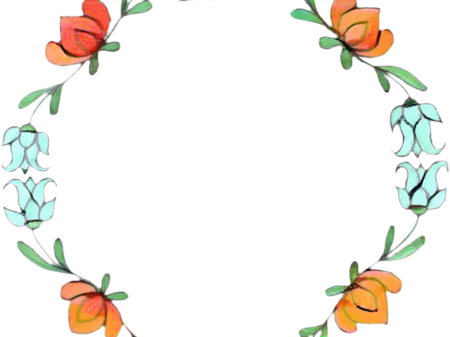 Floral Frame with Pastel Flowers