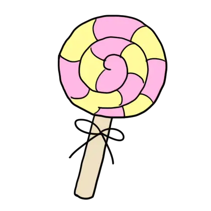 Lollipop Candy Illustration in Cartoon Style