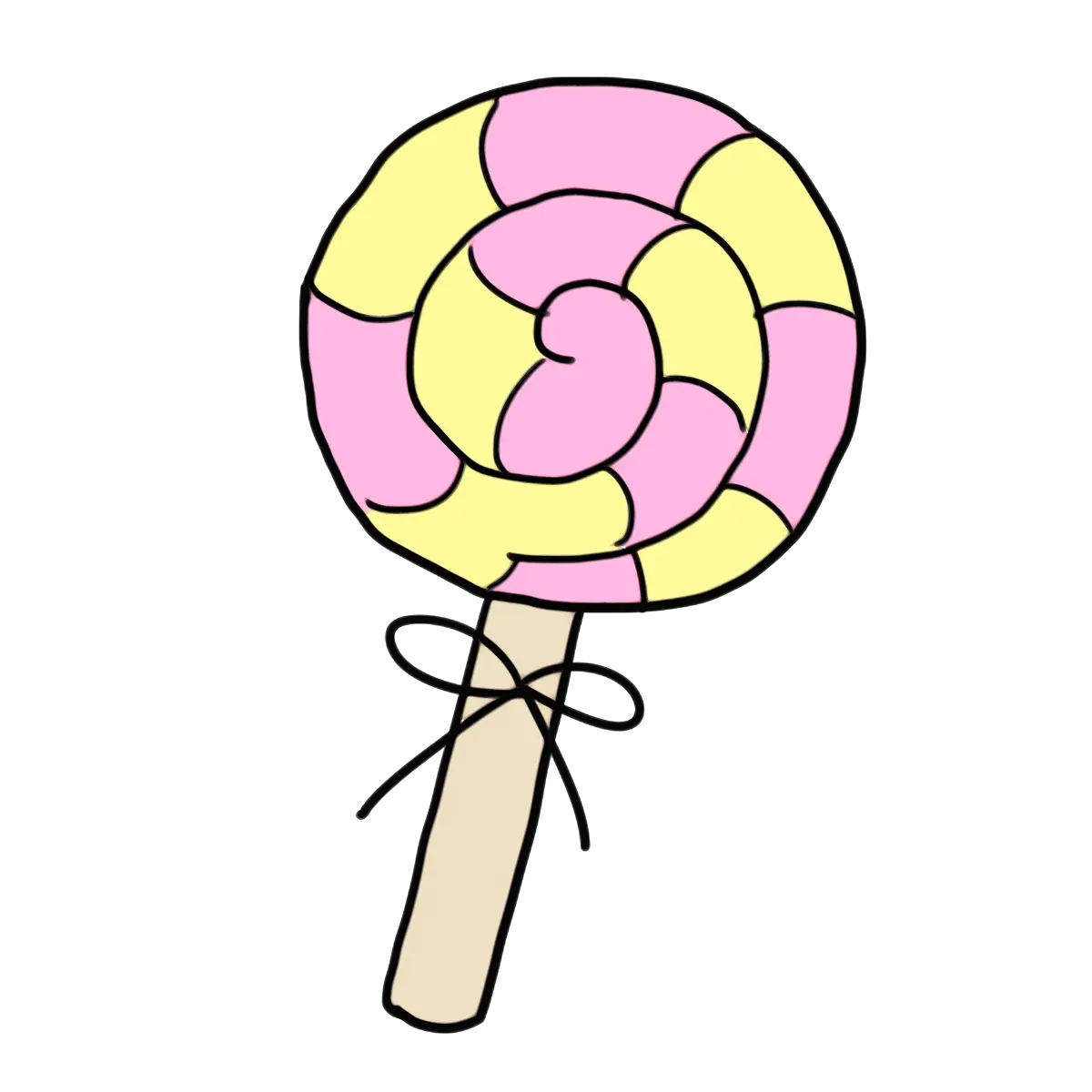 Lollipop Candy Illustration in Cartoon Style