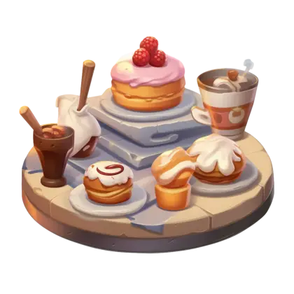 Assorted Desserts on a Table