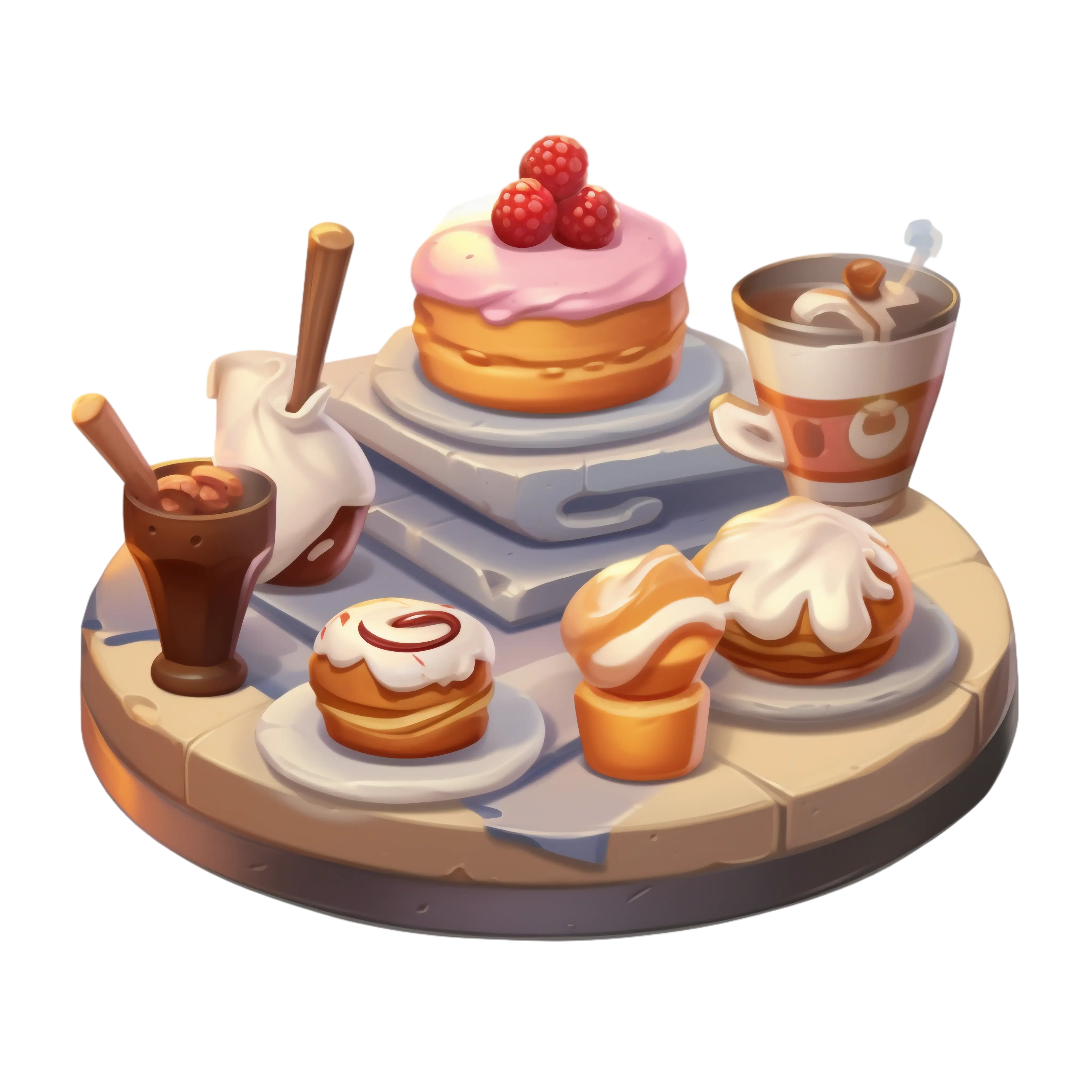 Assorted Desserts on a Table