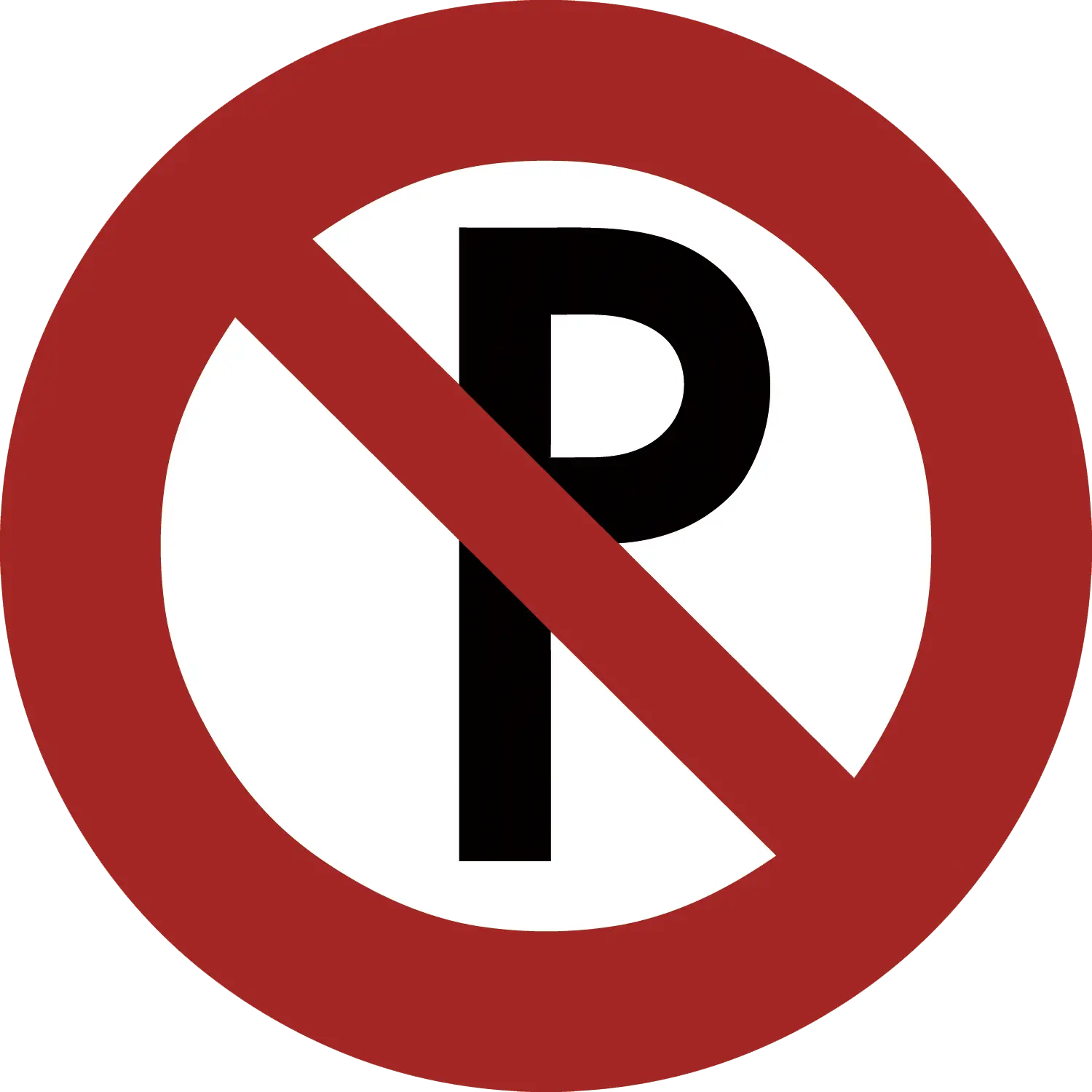 Red No Parking Sign