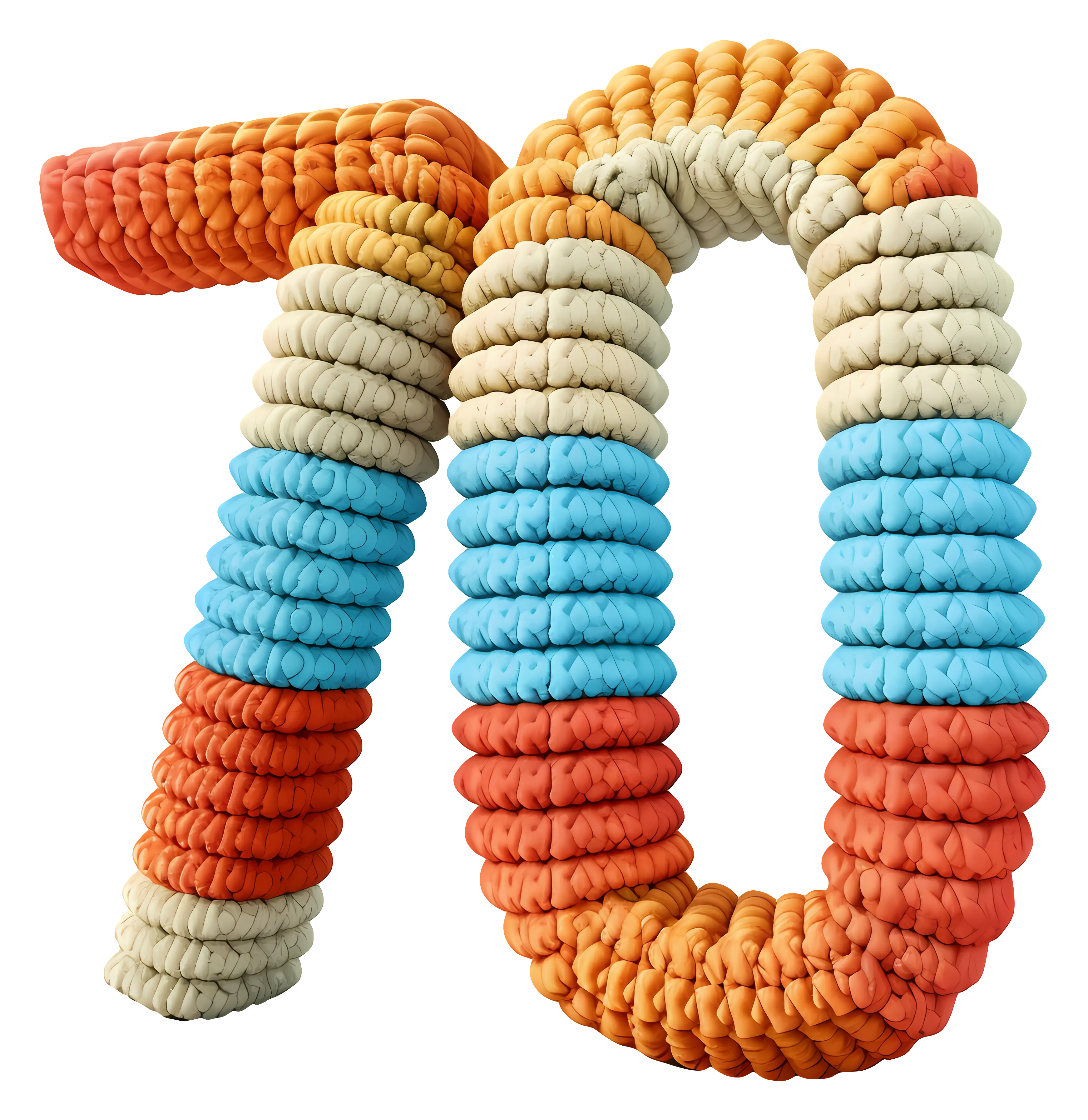 Colorful Number 70 Design