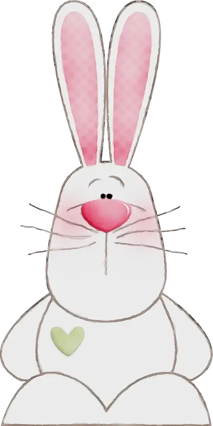 Cute Cartoon Bunny with Heart