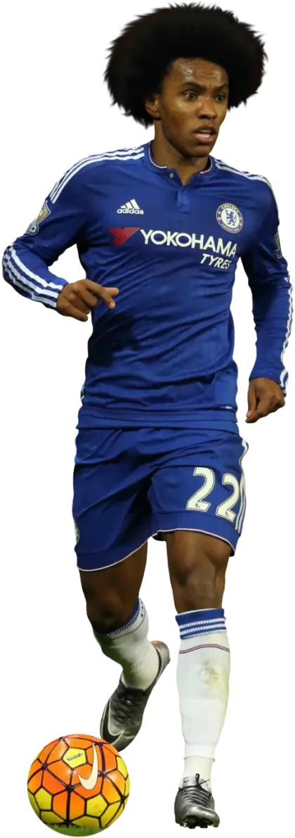 Soccer Player in Blue Jersey