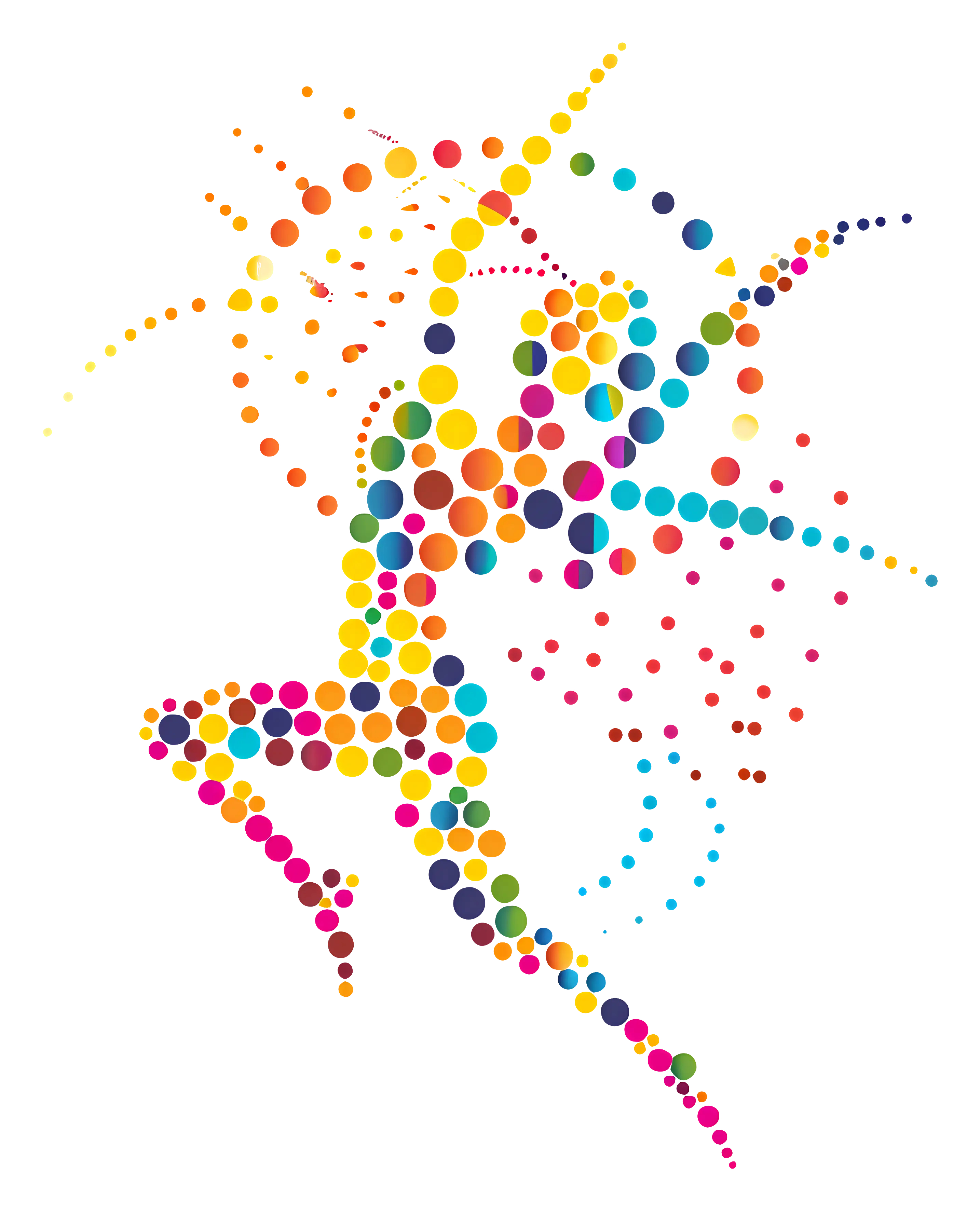 Colorful Dots Abstract Art