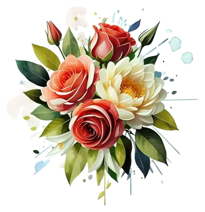 Colorful Floral Bouquet Art