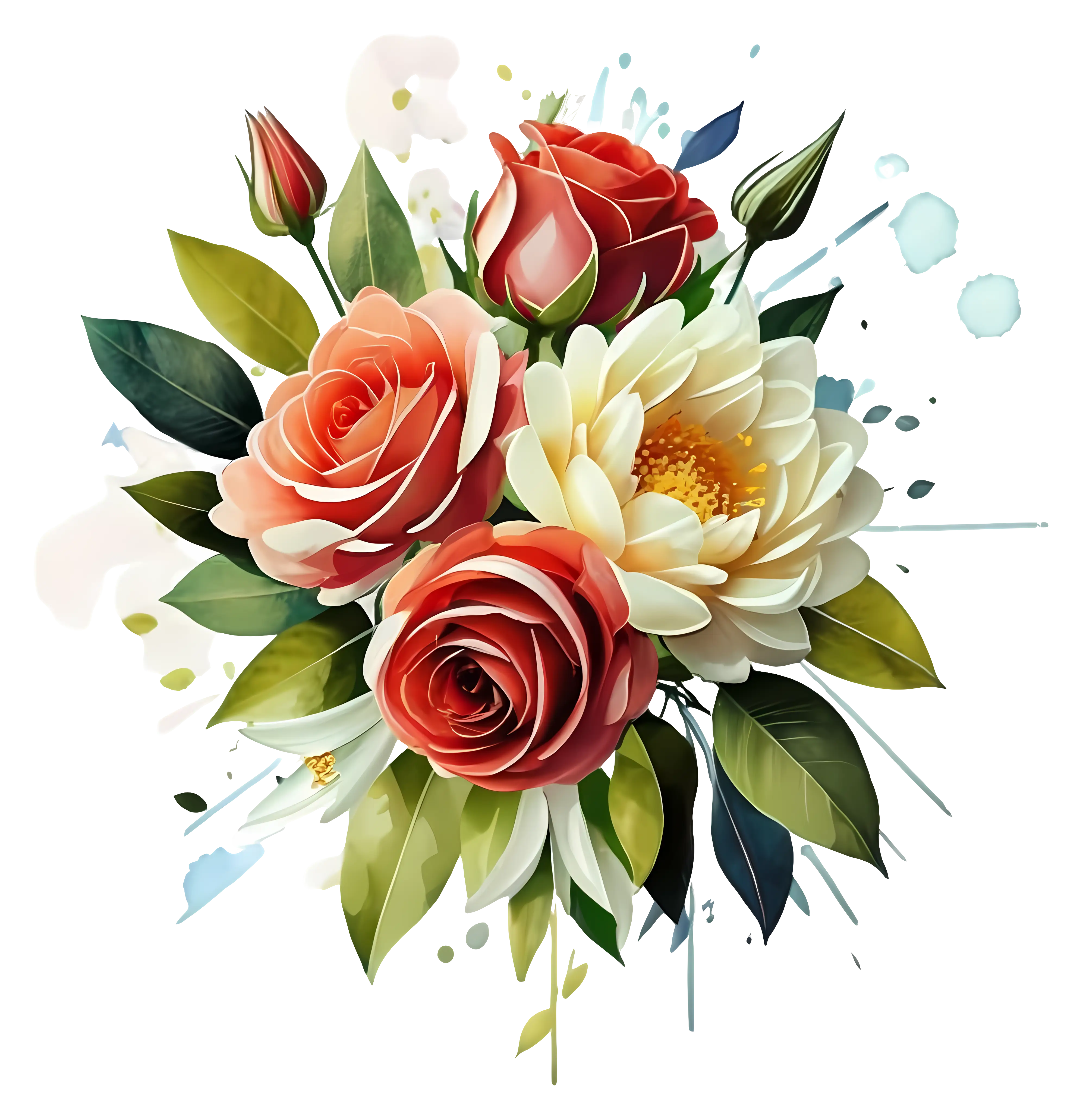Colorful Floral Bouquet Art