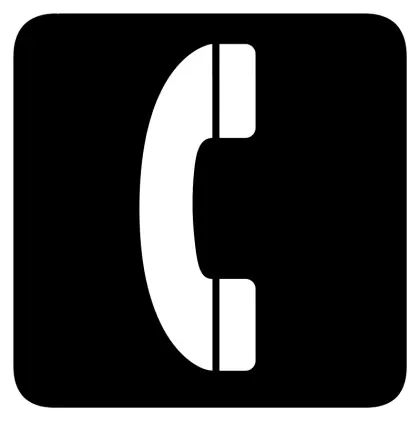 Black Telephone Communication Icon