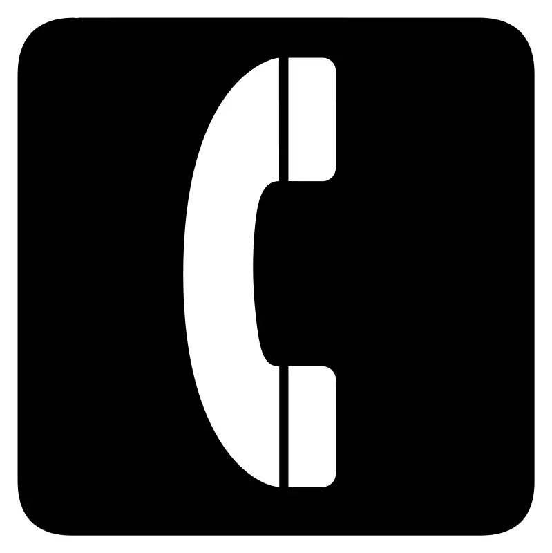 Black Telephone Communication Icon