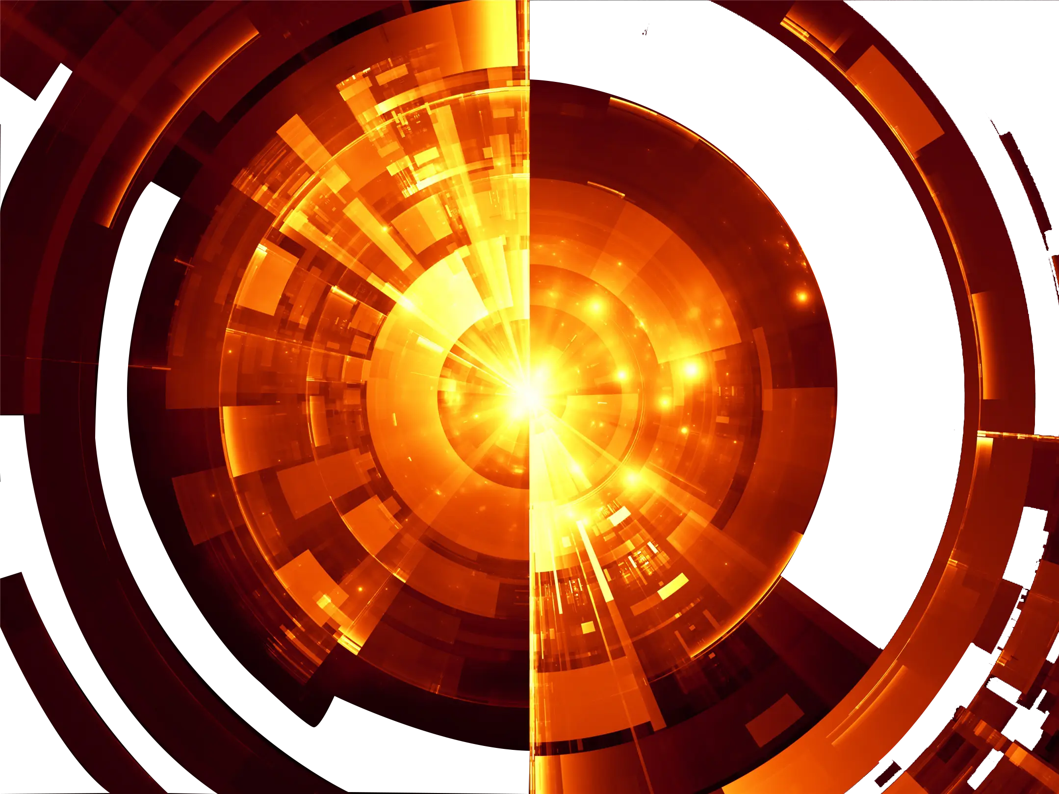 Bright Orange Abstract Art