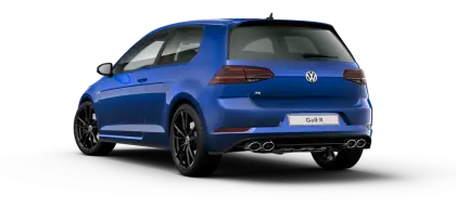 Blue Hatchback Car