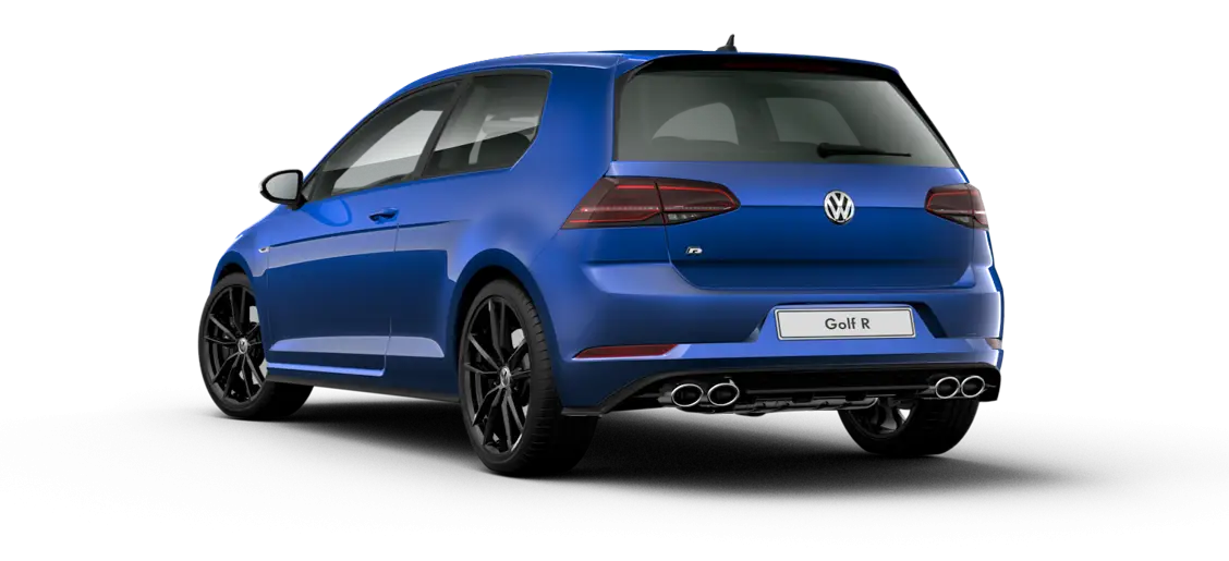 Blue Hatchback Car