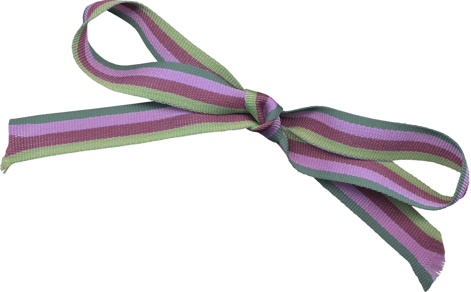 Multicolored Striped Ribbon Bow