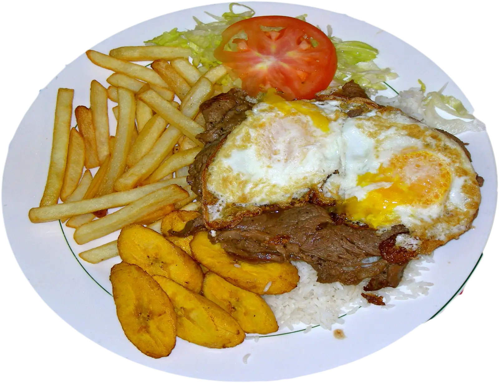 Delicious Meal with Fries and Eggs