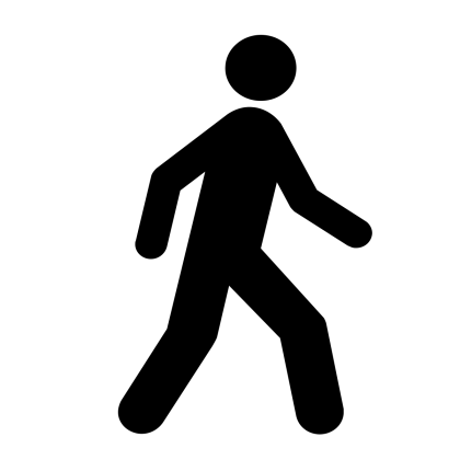 Black Walking Silhouette Icon