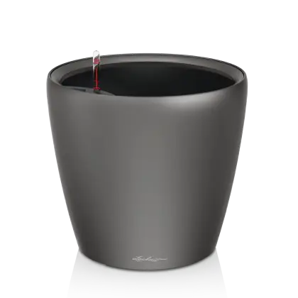 Gray Self-Watering Plant Pot
