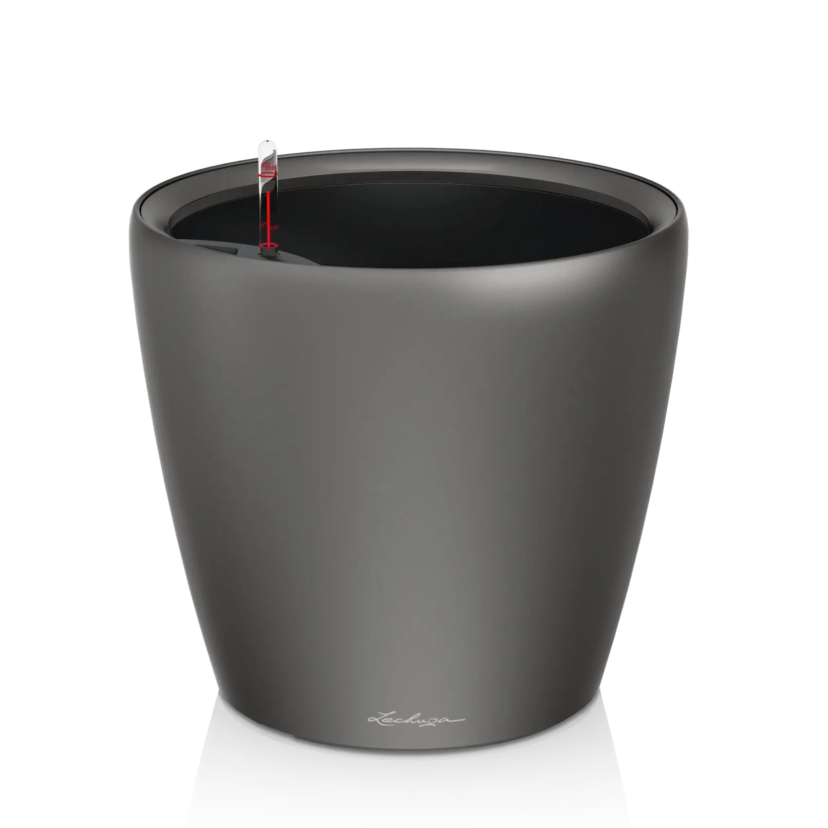 Gray Self-Watering Plant Pot