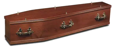 Wooden Coffin with Handles