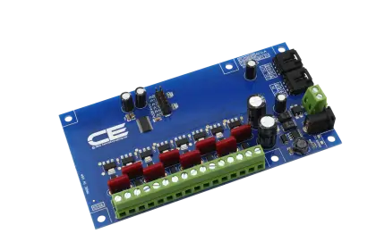 Blue Circuit Board with Components