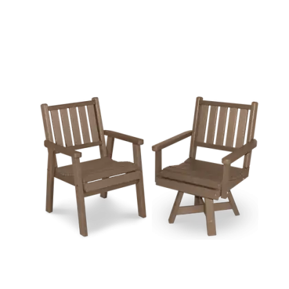 Pair of Wooden Patio Chairs