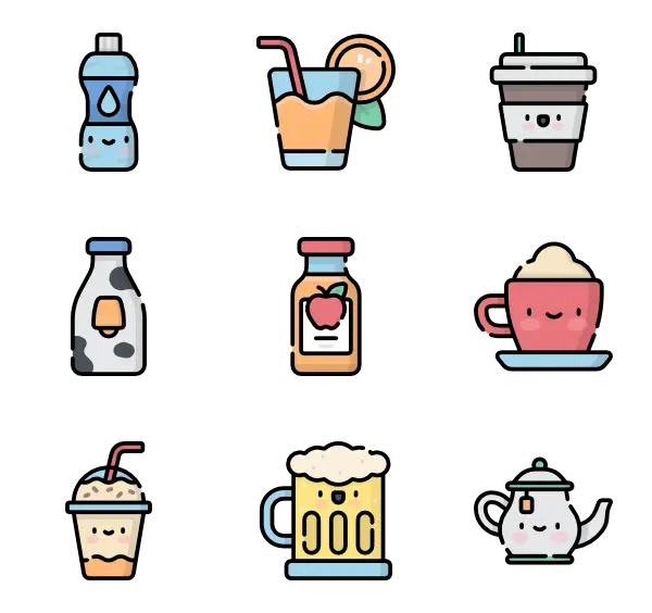Cute Cartoon Drink Illustrations