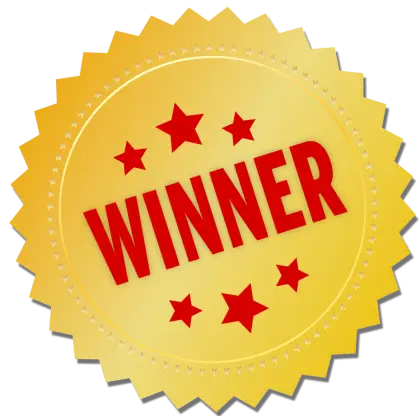 Gold Winner Badge for Achievement