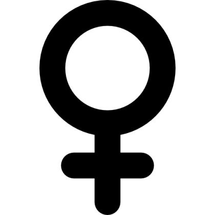 Female Gender Symbol Icon in Minimalist Design