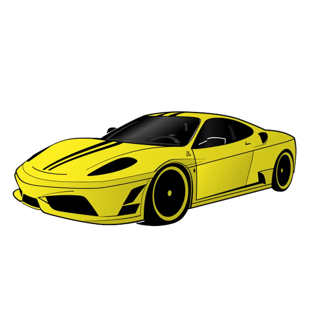 Elegant Yellow Sports Car Illustration