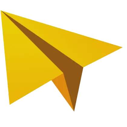 Yellow Paper Airplane Illustration