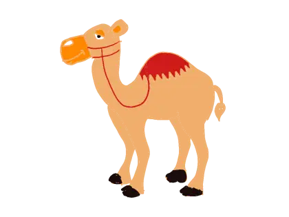 Cute Cartoon Camel Illustration