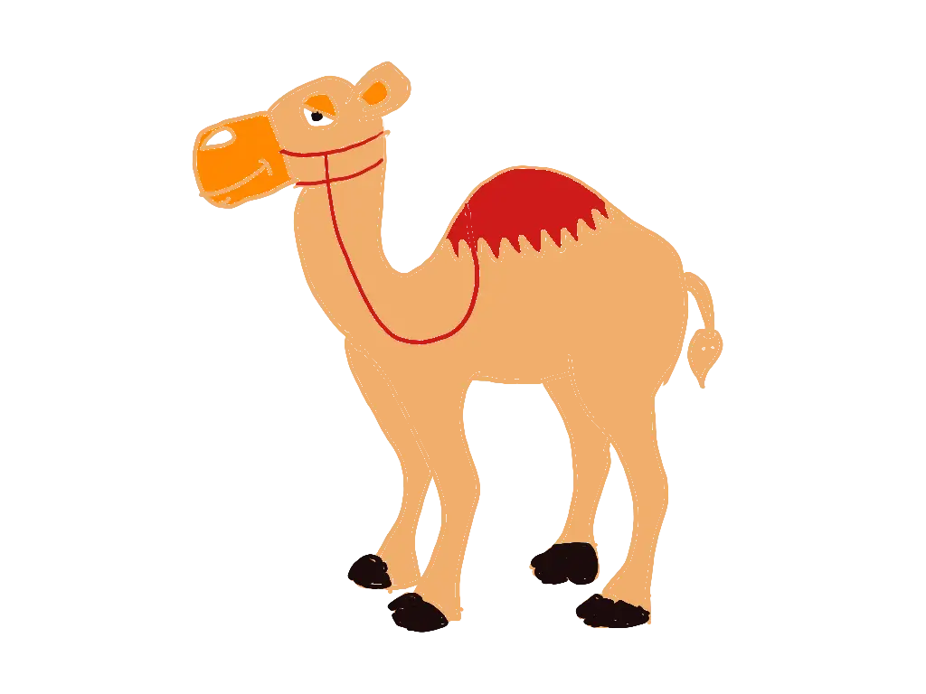 Cute Cartoon Camel Illustration