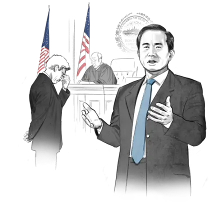 Courtroom Scene Illustration