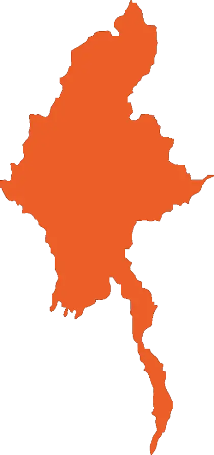 Orange Map of a Country
