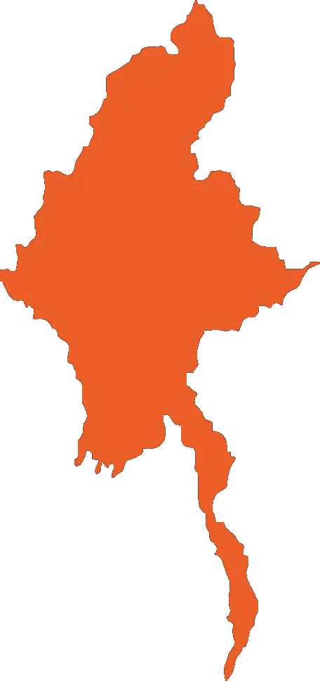Orange Map of a Country