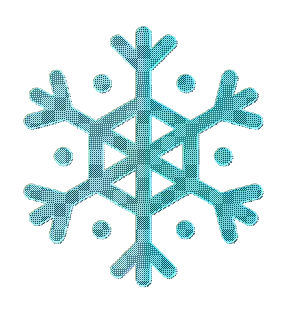 Blue Snowflake Winter Symbol Illustration