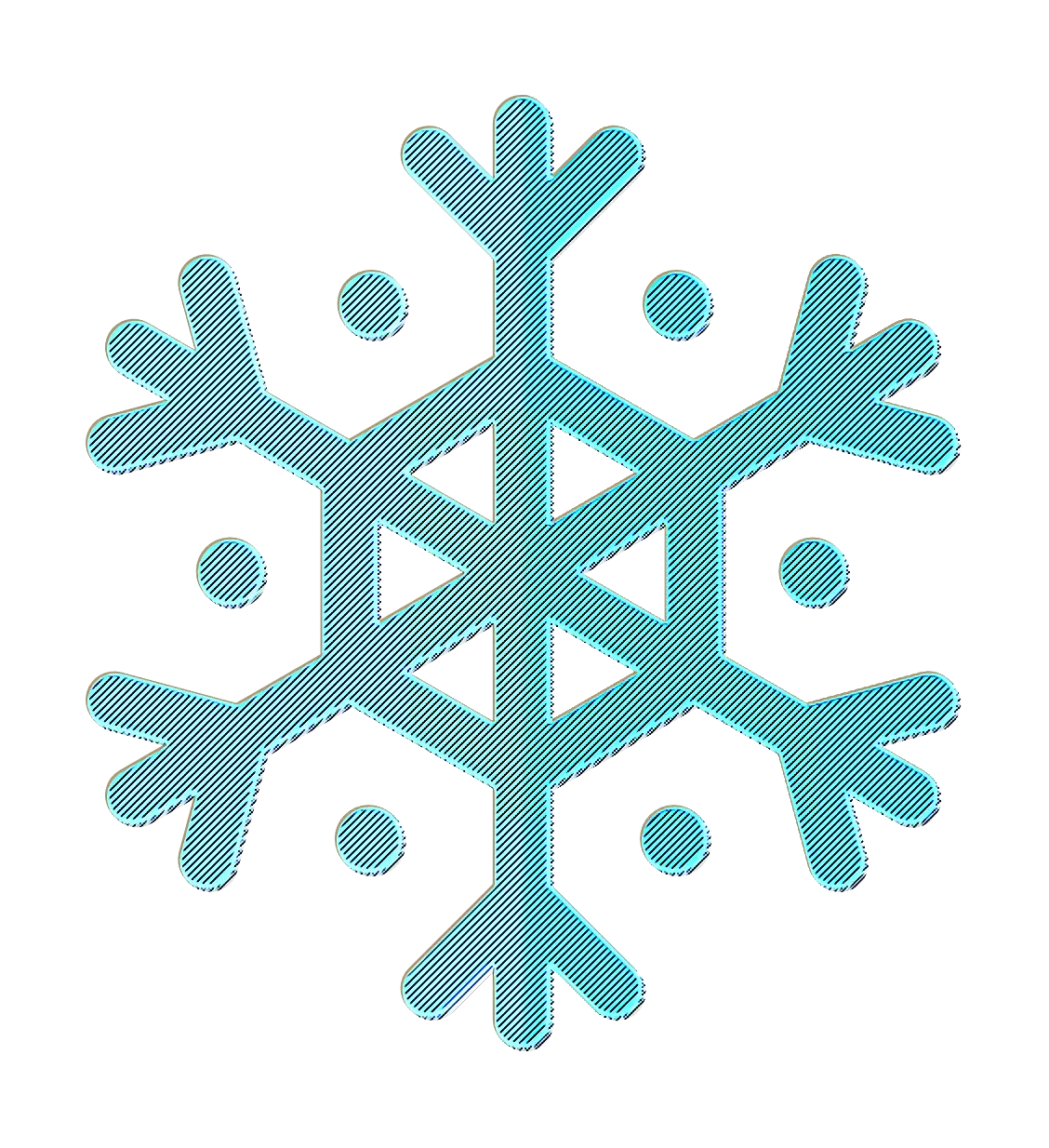 Blue Snowflake Winter Symbol Illustration