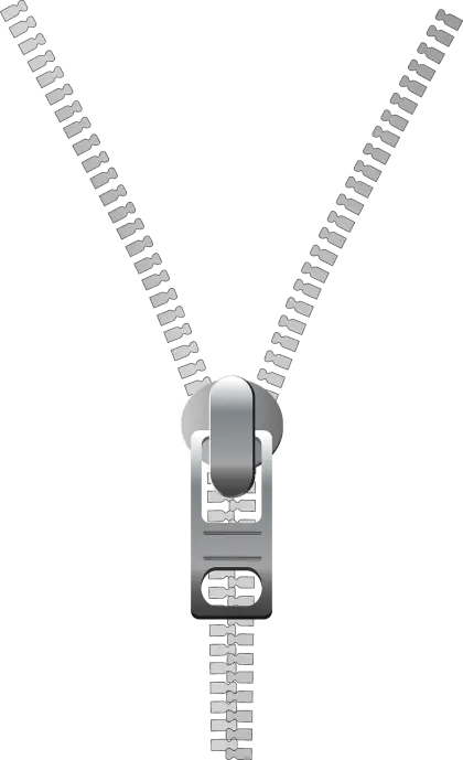Detailed Metal Zipper Illustration